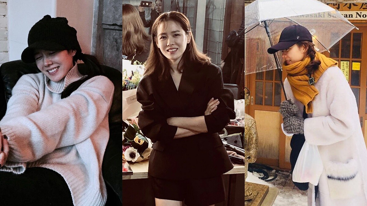 凍齡女神孫藝珍私下穿搭範本整理，長版大衣、西裝外套、碎花洋裝都能穿出滿滿仙氣