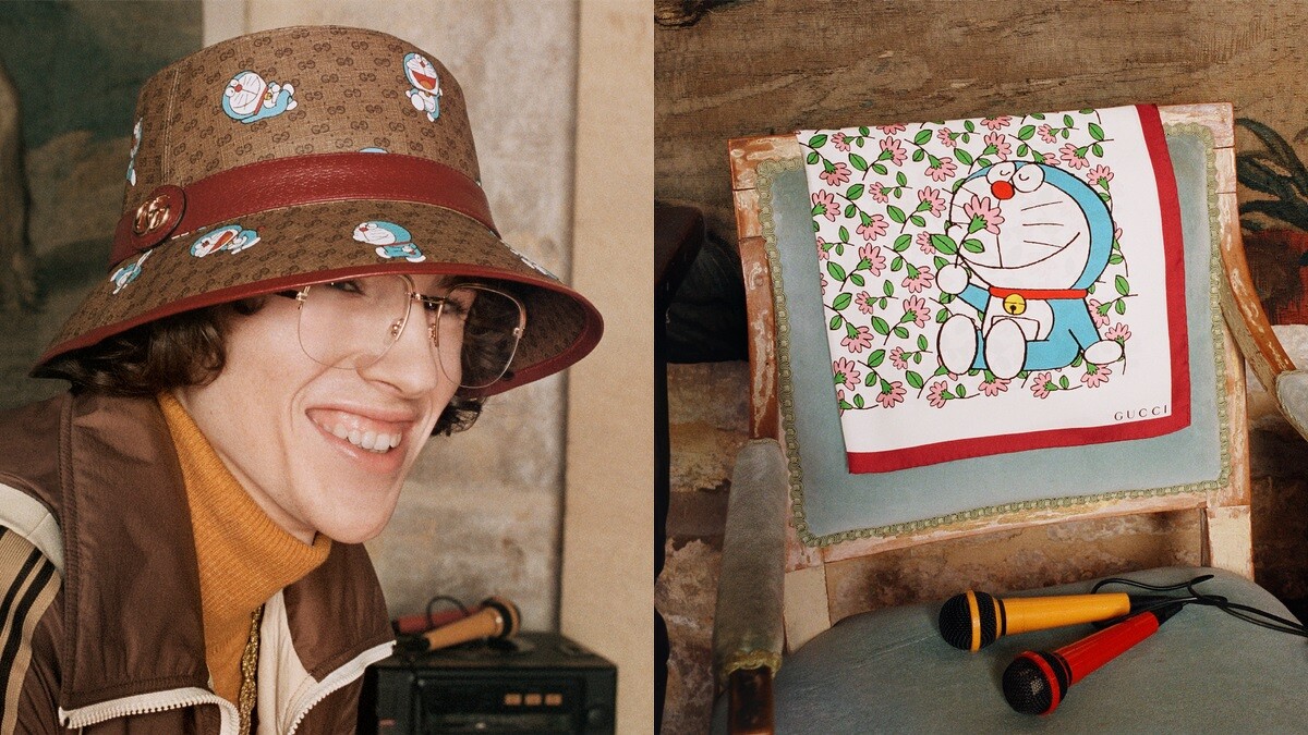 Gucci X 哆啦A夢聯名系列配件