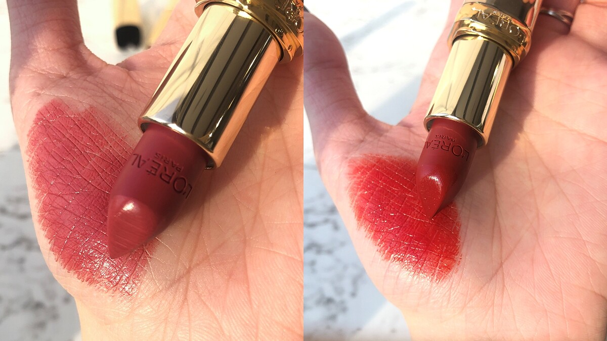 左：#161輕吻豆沙、右：#635微醺血橙