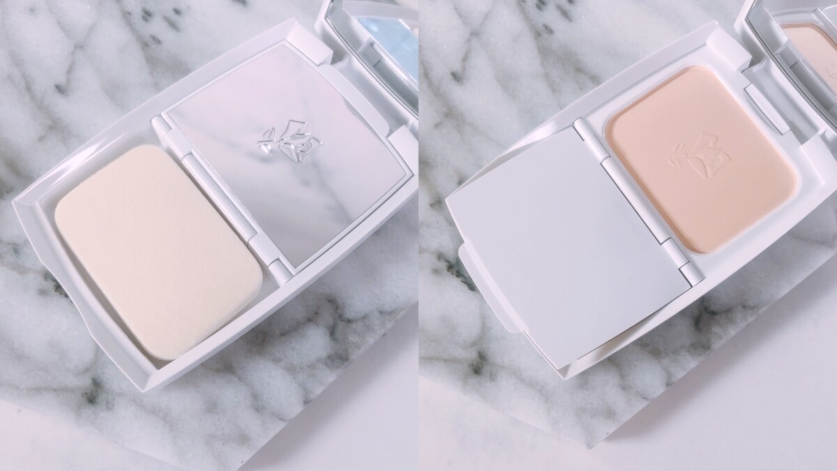 蘭蔻超極光精華水粉餅有貼心的隔板設計,確保粉餅不沾染