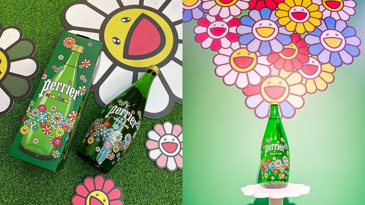 沛綠雅X村上隆聯名氣泡水全台上市！超可愛微笑花花瓶身，還有限時兩天主題期間快閃店登場