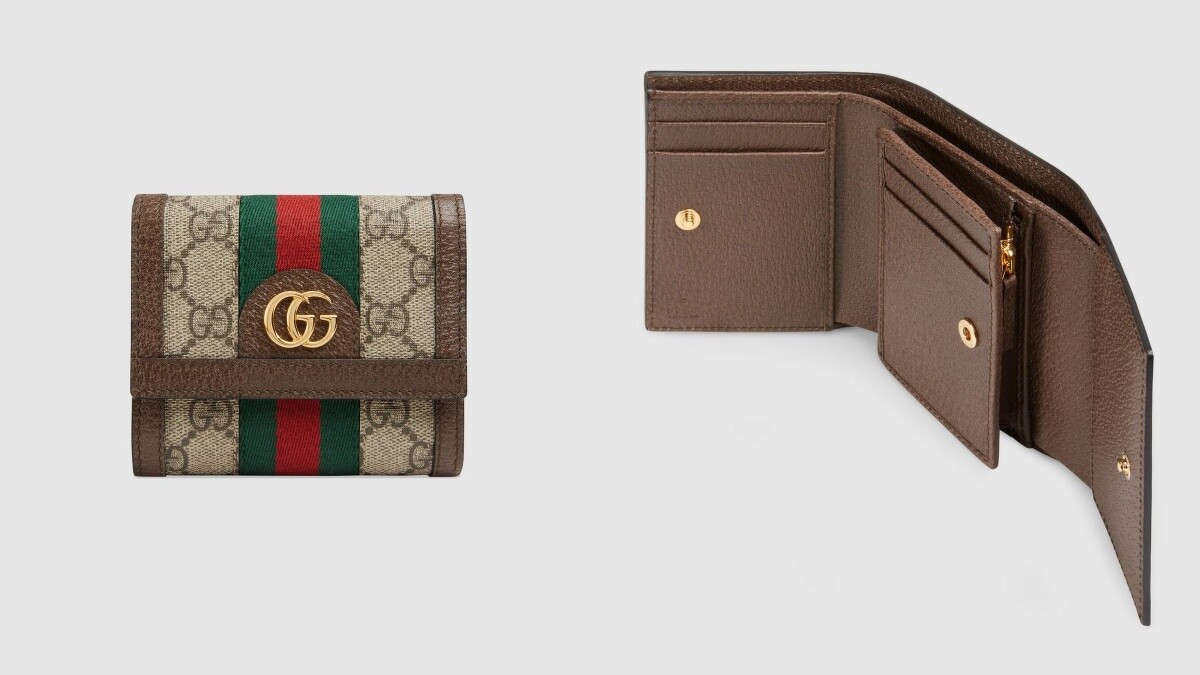 Gucci三折短夾，約NT19,000