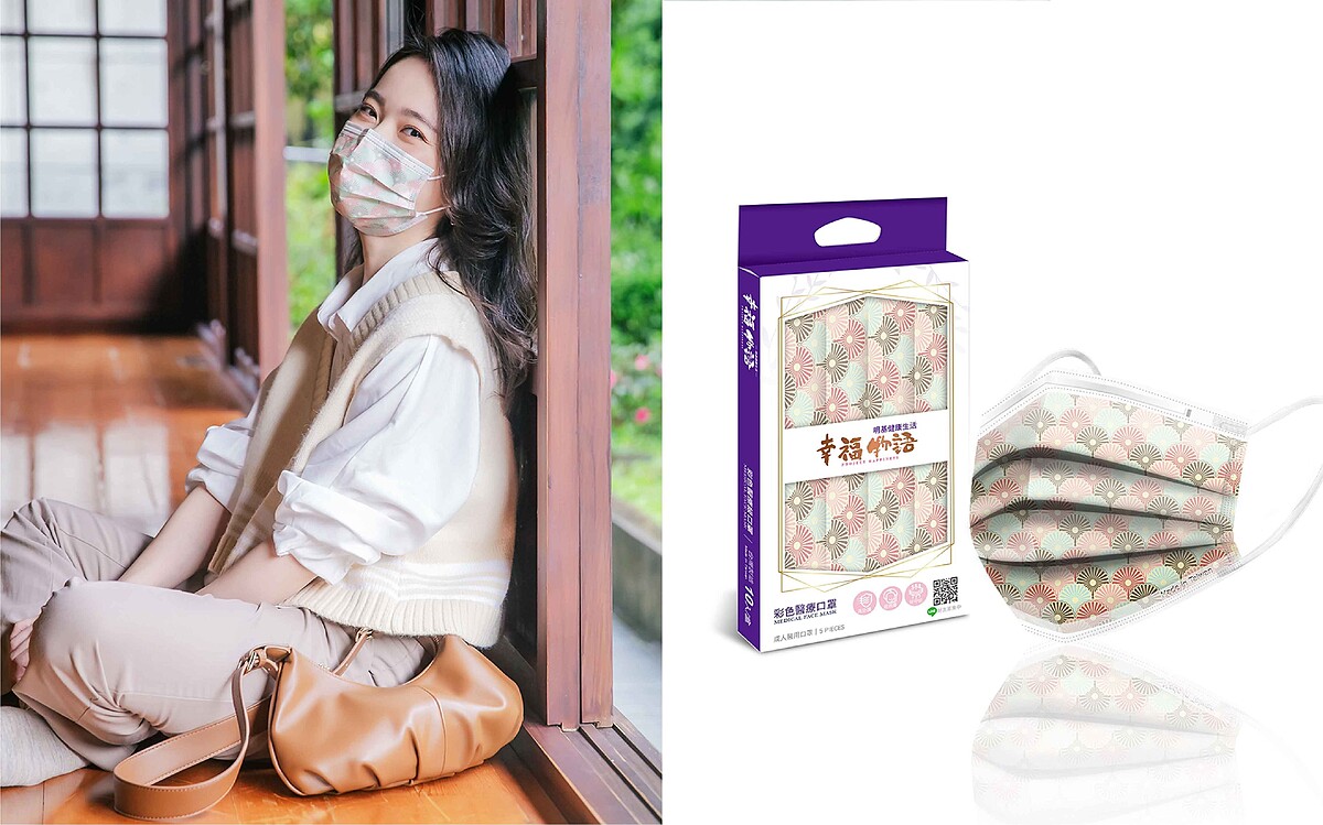 經典菊紋-彩繪醫療日系口罩