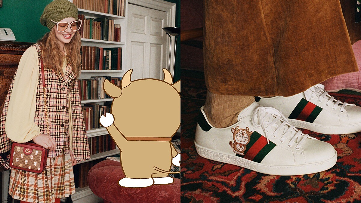 Gucci X 哆啦A夢聯名系列再推牛年隱藏版！哆啦A夢變金色、長牛角，皮夾、方箱包、水桶包…都不能放過