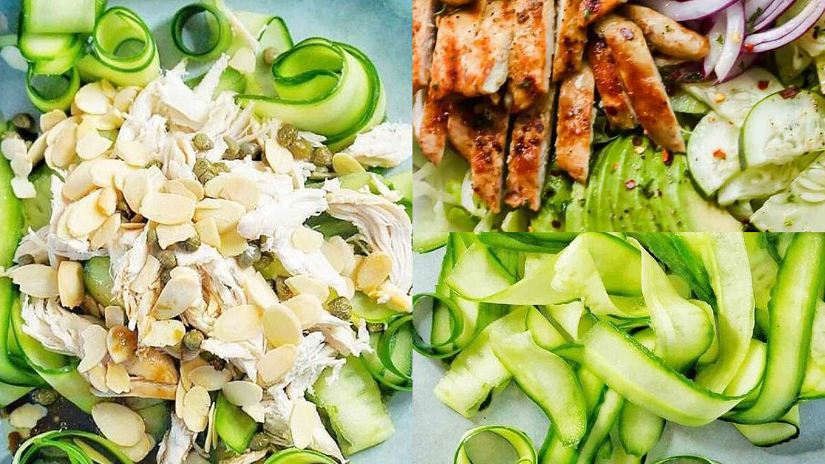 櫛瓜雞柳麵食譜來了！2步驟就可快手完成的美味又有飽腹感櫛瓜料理！