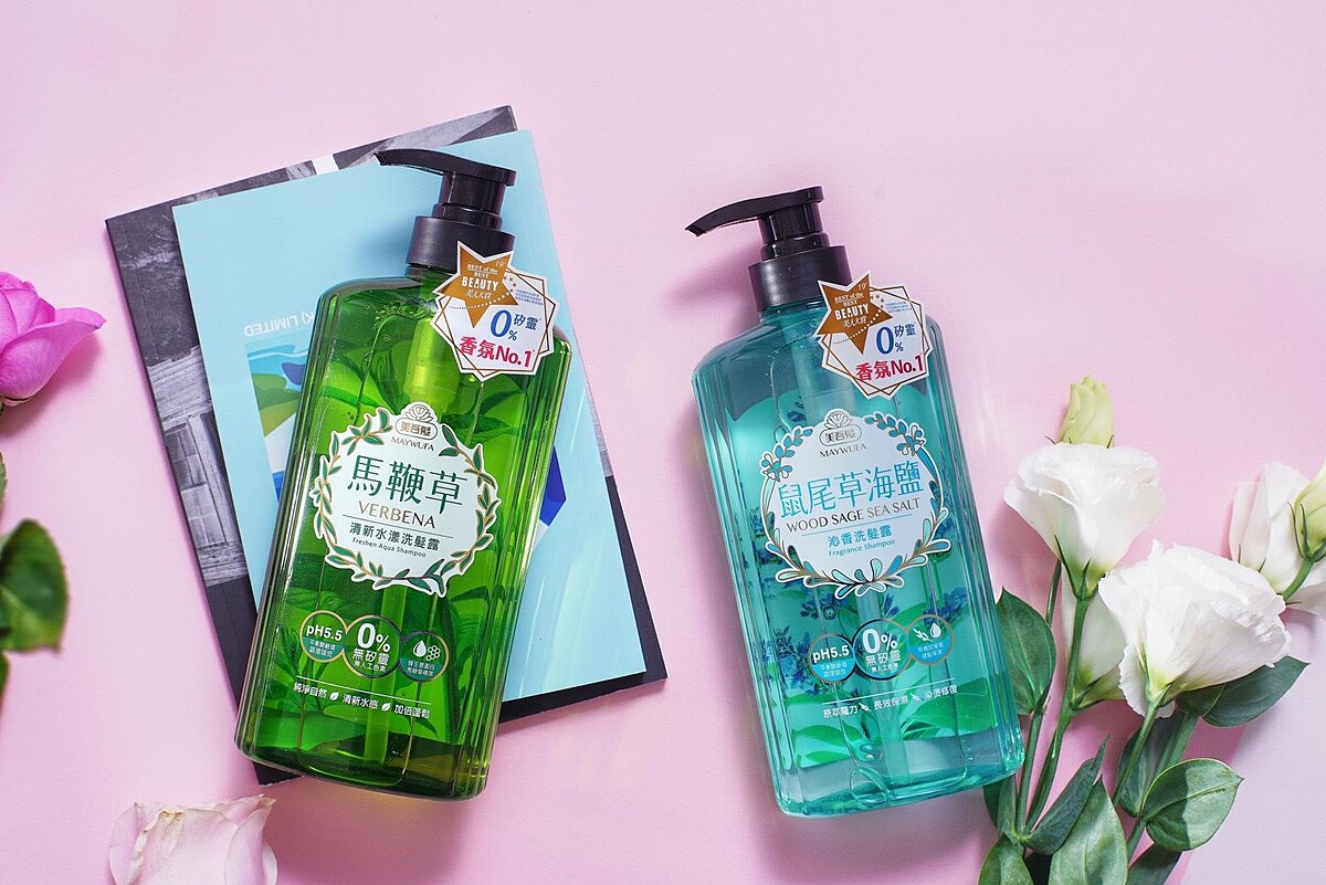 馬鞭草清新水漾洗髮露、鼠尾草海鹽海鹽沁香洗髮露，700ml，NT169。