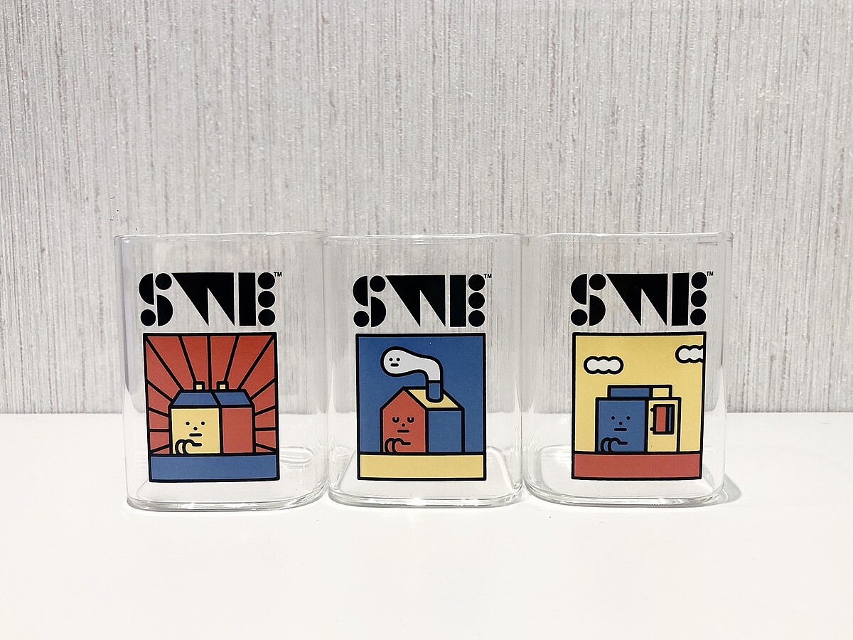 北歐玻璃方杯，1組(3個)，230元/個(3個690元)