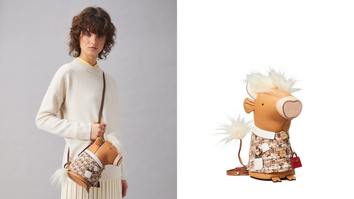 Tory Burch 牛年限定Ozzie奧斯立體玩偶型肩背包，NT21,900-2
