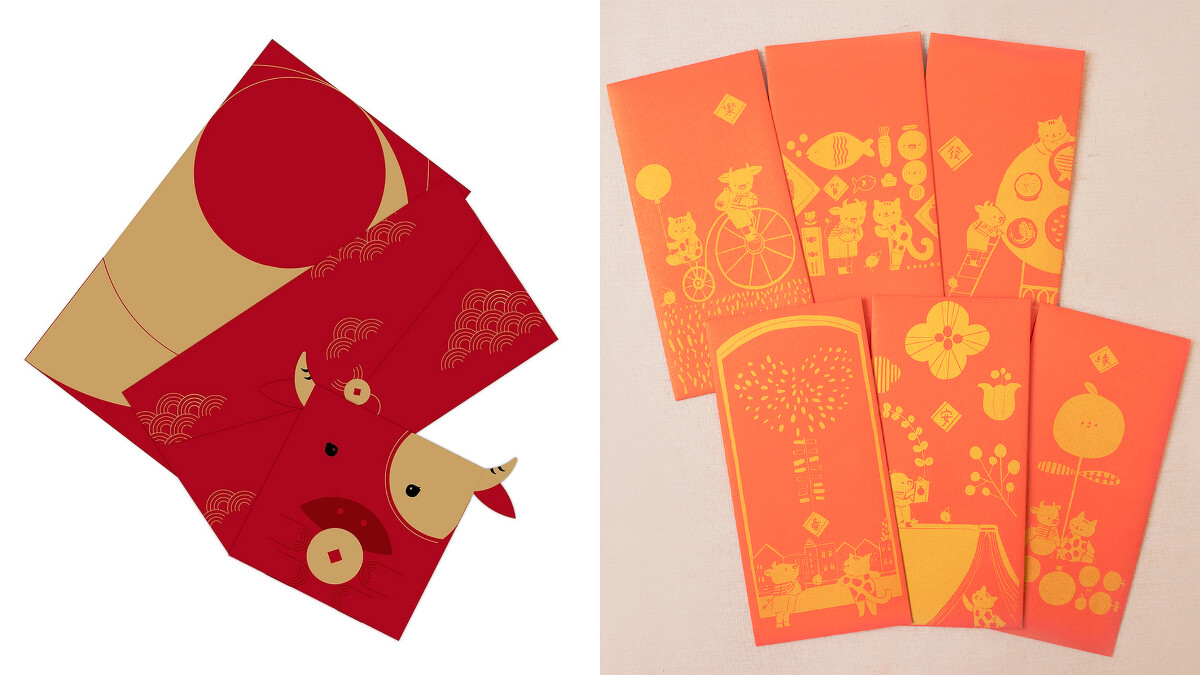 誠品線上|FUN ll 闔牛紅包禮袋,推薦價320元;誠品線上即日起消費滿1,388元贈獨家「好願如年」手繪插畫紅包袋組!