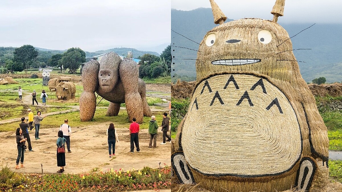 6米高金剛出沒村莊！花蓮「第二屆稻草藝術季」2/2起跑，多達20件大型動物現身，還有超Q龍貓必拍爆