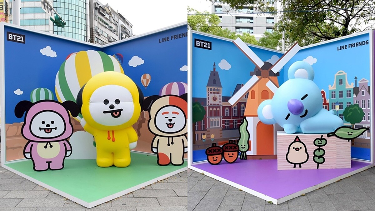 宇宙明星BT21降臨西門町!8大裝置藝術即日起登場,超萌角色帶你環遊世界,春節過年快全部收集起來