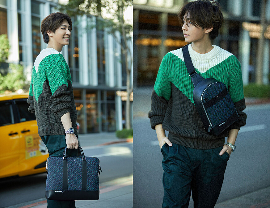 萬寶龍品牌好友炎亞綸搶先示範全新M_Gram 4810系列皮件—萬寶龍M_Gram 4810系列文件公事包,NT32,300、單肩背包,NT27,800