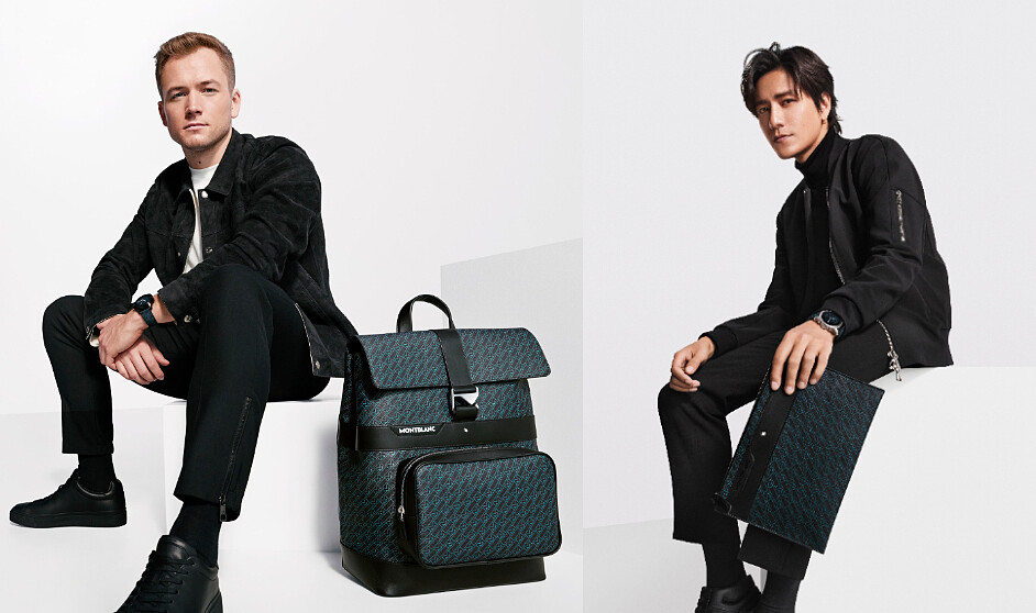 萬寶龍品牌大使—泰隆艾格頓及陳坤所演繹的M_Gram 4810系列掀蓋式後背包(NT36,700)與中型手拿包(NT13,700),同樣也十分出眾。
