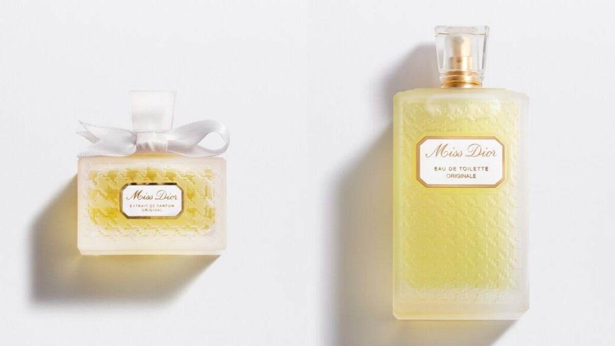 Dior迪奧Miss Dior Original(左)經典版頂級香精、(右)淡香水。