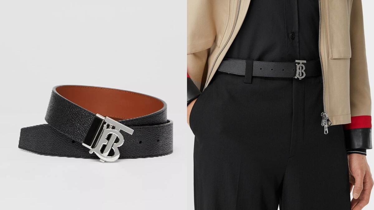 Burberry雙面兩用標誌皮革腰帶，NT17,200
