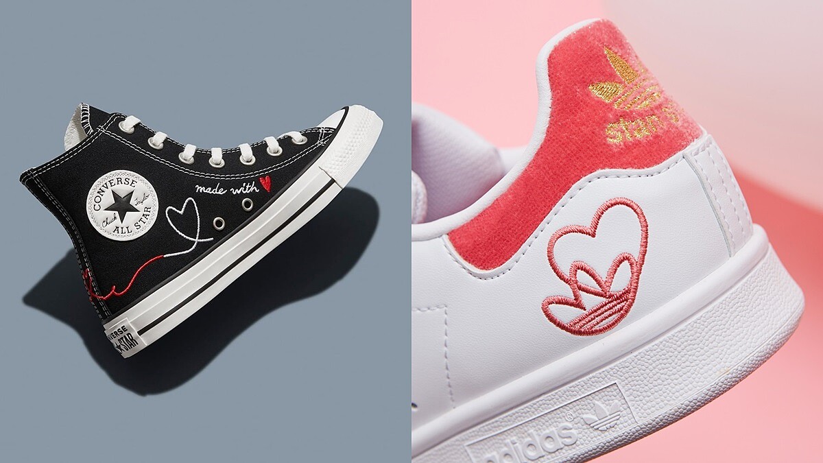 2021情侶鞋推薦！adidas Originals夢幻天鵝絨、Converse Chuck 70愛心刺繡...正大光明放閃無極限
