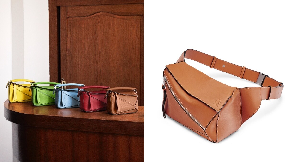Loewe Nano Puzzle拼圖包，NT47,000、Puzzle拼圖腰包，NT63,000