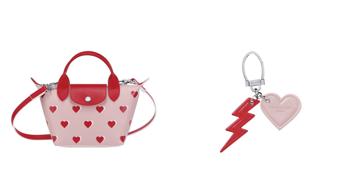 Longchamp Le Pliage手提包，NT17,400、戀愛電光鑰匙圈，NT4,100
