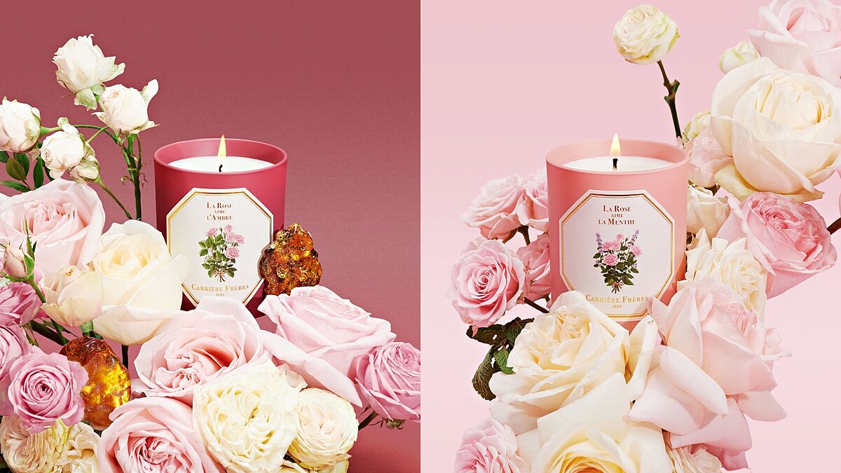 法國百年香氛蠟燭Carrière Frères 2021新品玫瑰之戀，大馬士革玫瑰搭配琥珀太浪漫