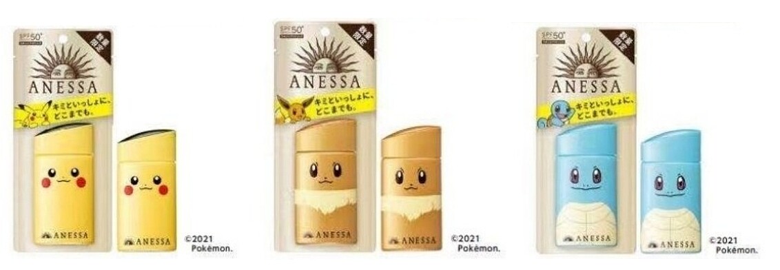 安耐曬ANESSA 2021年寶可夢限定版包裝。