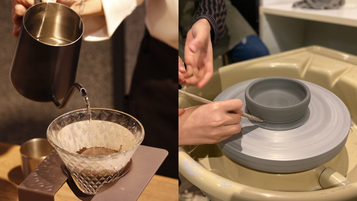 誠品生活板橋店獨家推手沖教室｜推薦價300元；誠品生活松菸店「五行創藝」、「小品味」DIY手作課程。
