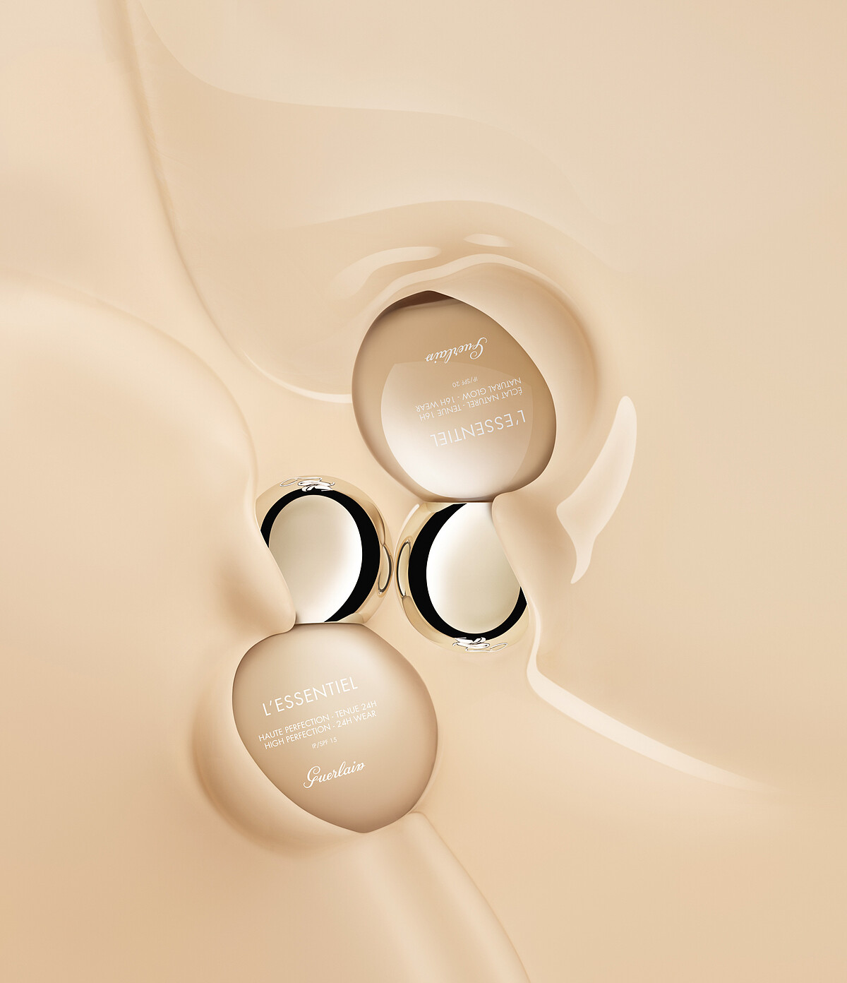 嬌蘭 恆時微霧純萃粉底液(左)+亮顏裸光純萃粉底液(右))