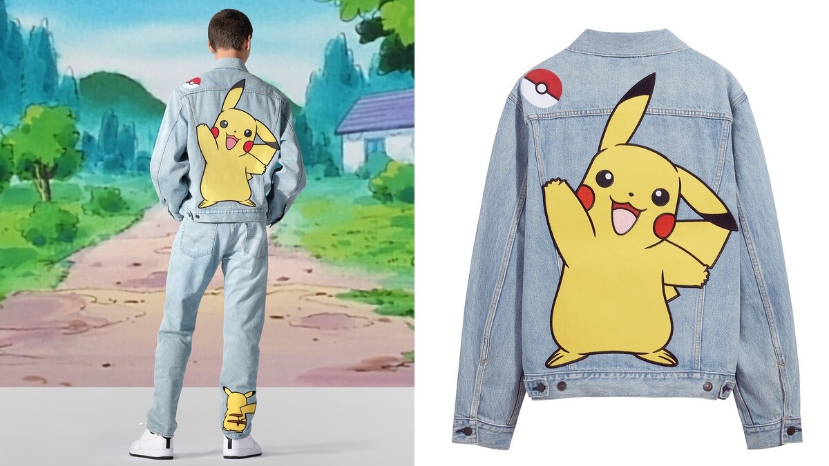 皮卡丘復刻丹寧外套，NT4,390、復刻直筒丹寧褲，NT4,390