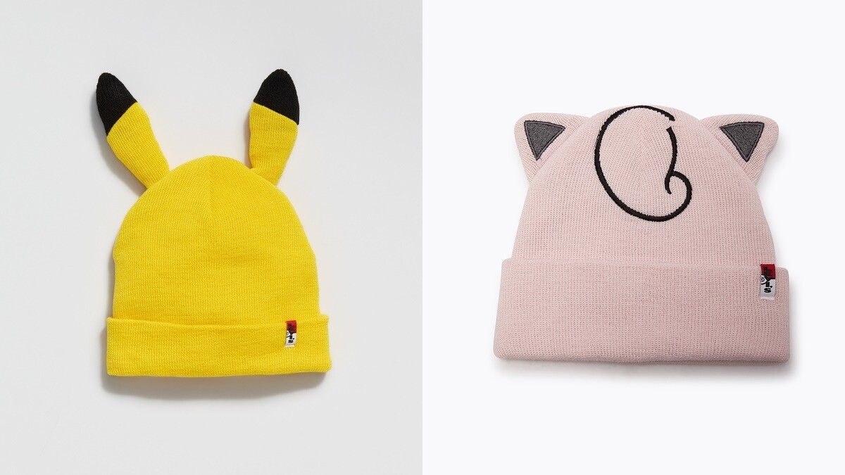 皮卡丘毛帽，NT1,290、胖丁造型毛帽，NT1,290