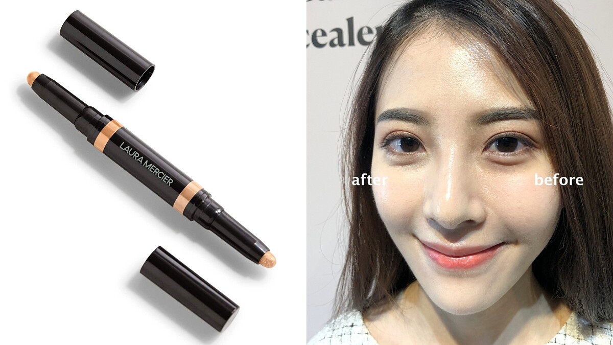 LAURA MERCIER蘿拉蜜思煥顏雙色遮瑕筆超貼心，一頭遮黑眼圈、一頭遮痘疤瑕疵，一筆神隱黑眼圈、淚溝、痘疤、斑點、痘痘