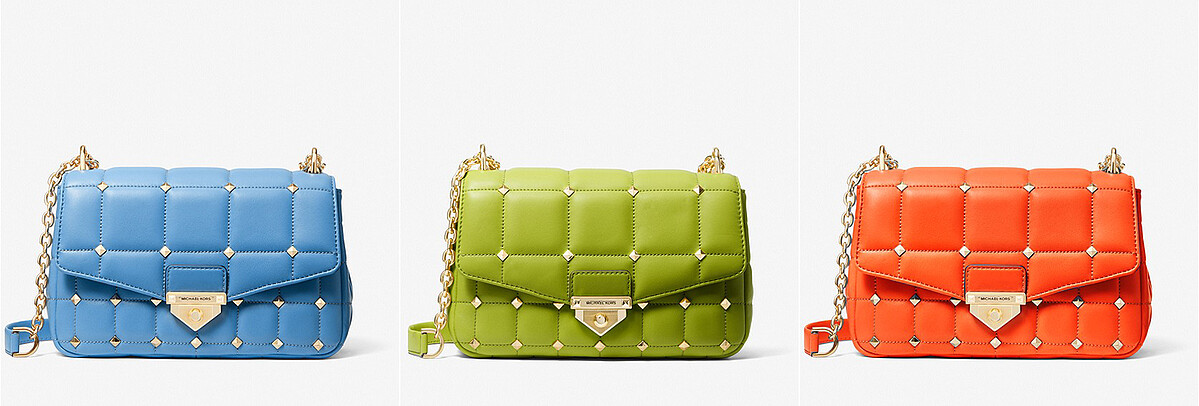 SoHo Large Studded Quilted Leather Shoulder Bag,售價NT$21,000