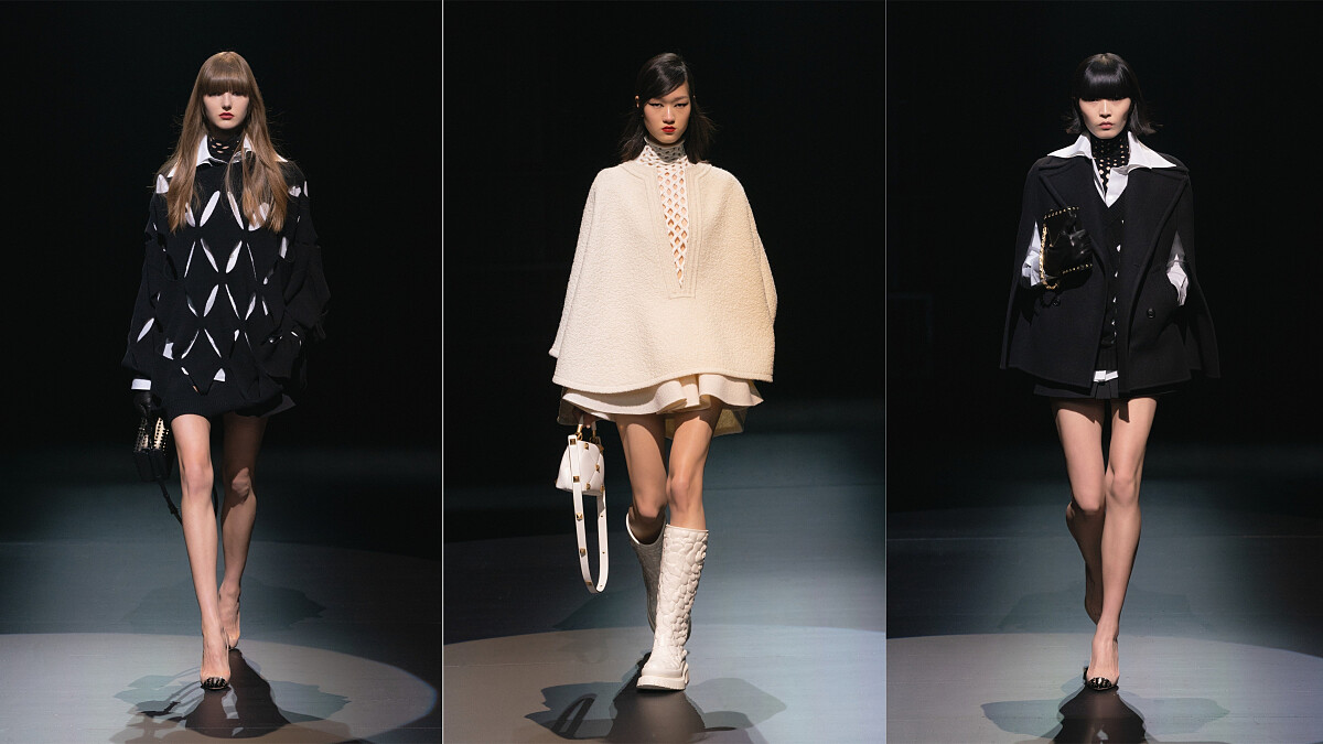 2021秋冬米蘭時裝週|Valentino極短下半身設計、菱形圖樣翻玩黑白色調…5大細節帶你看