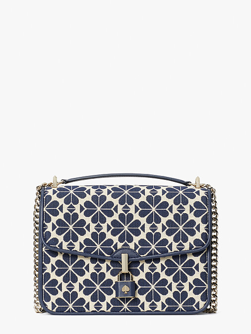 Kate Spade 桃心四葉花海軍藍肩背包，售價NT$14,400