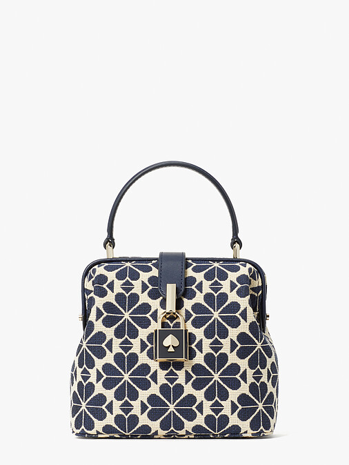 Kate Spade 桃心四葉花海軍藍手提包,售價NT$10,600