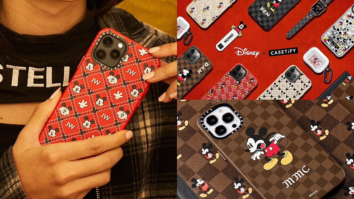 滿滿米奇霸佔手機殼！CASETiFY攜手迪士尼推第二彈聯名，棋盤格印花、大臉穿梭客製化英文，快幫手機換季