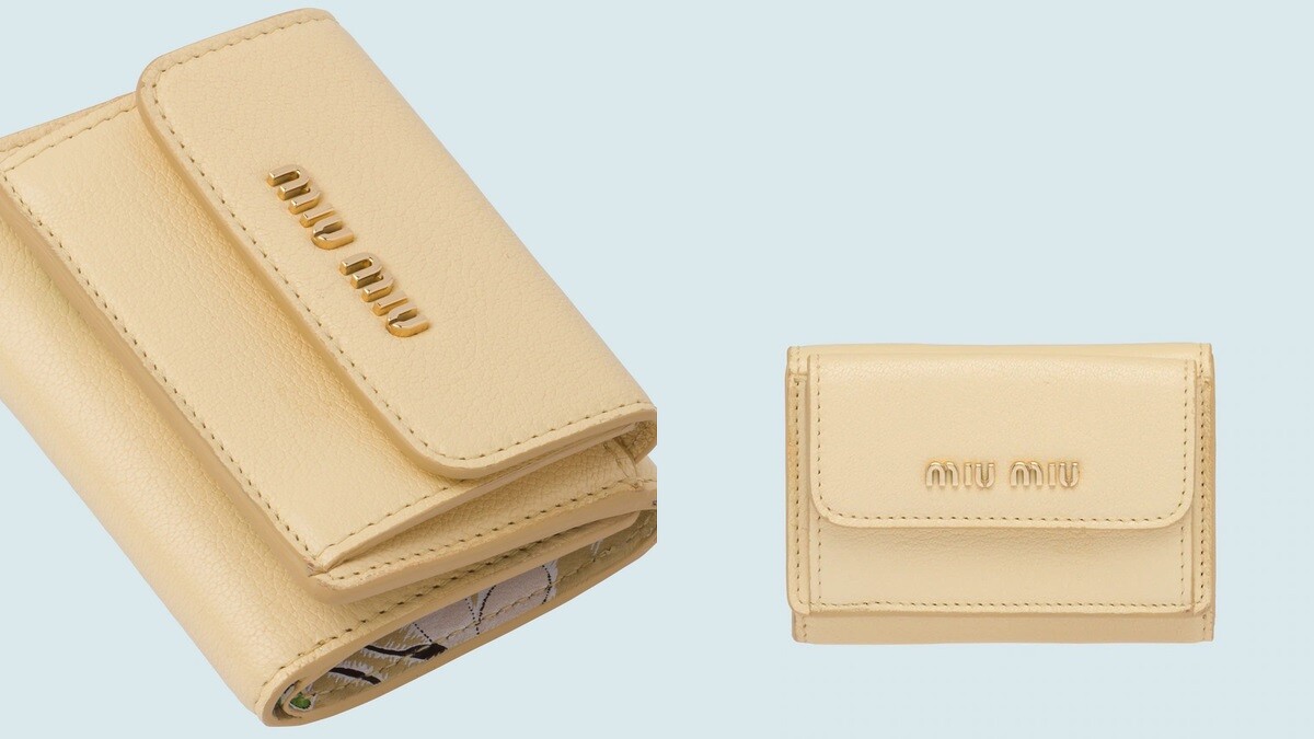 Miu Miu Madras皮革短錢包，NT13,500