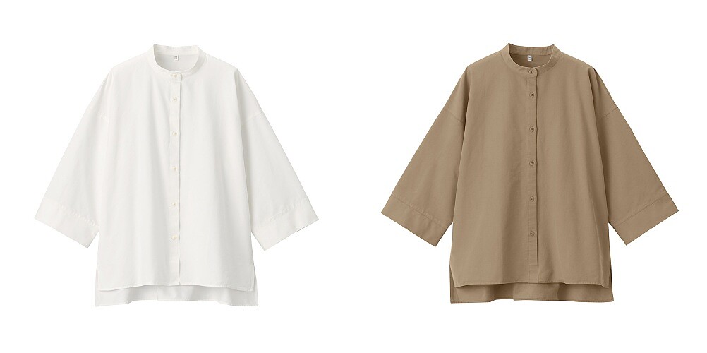 女有機棉緹花寬版襯衫（one size），售價NT$1,990