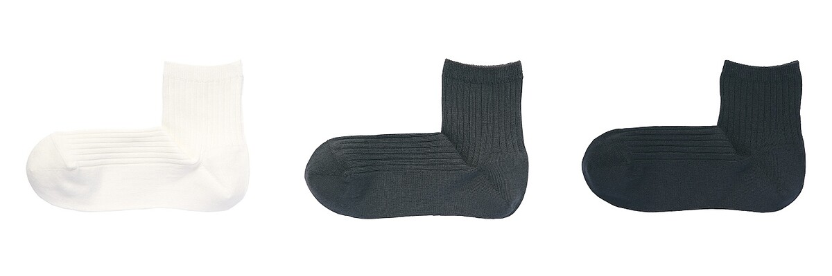 女棉混輕薄螺紋直角短襪，售價NT$99