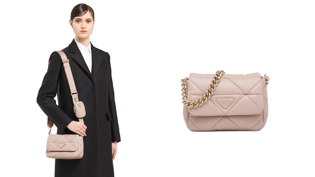 Prada皮革肩背袋，NT96,000