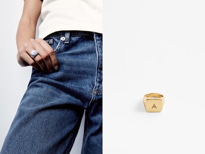 鍍金純銀／純銀吊飾戒指，售價NT$650