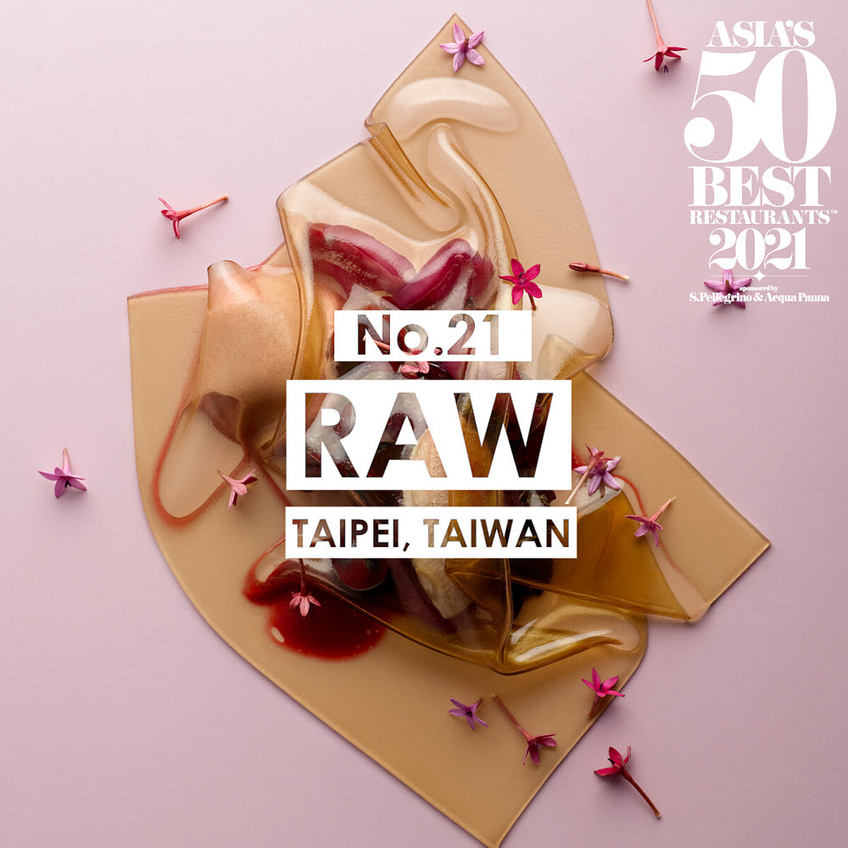 RAW獲得亞洲50最佳餐廳第21名。
