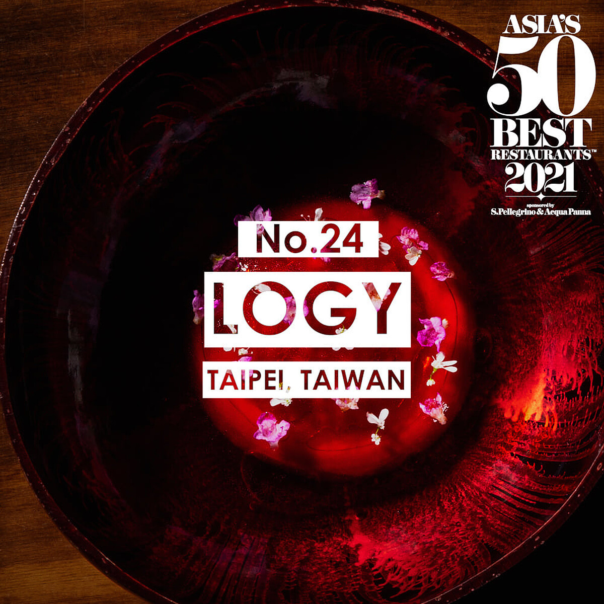 LOGY 獲得亞洲50最佳餐廳第24名。