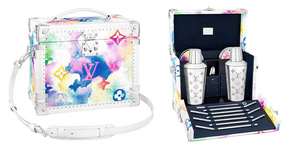 LV水彩暈染漸層調酒箱Cocktail Trunk，售價NT$830,000