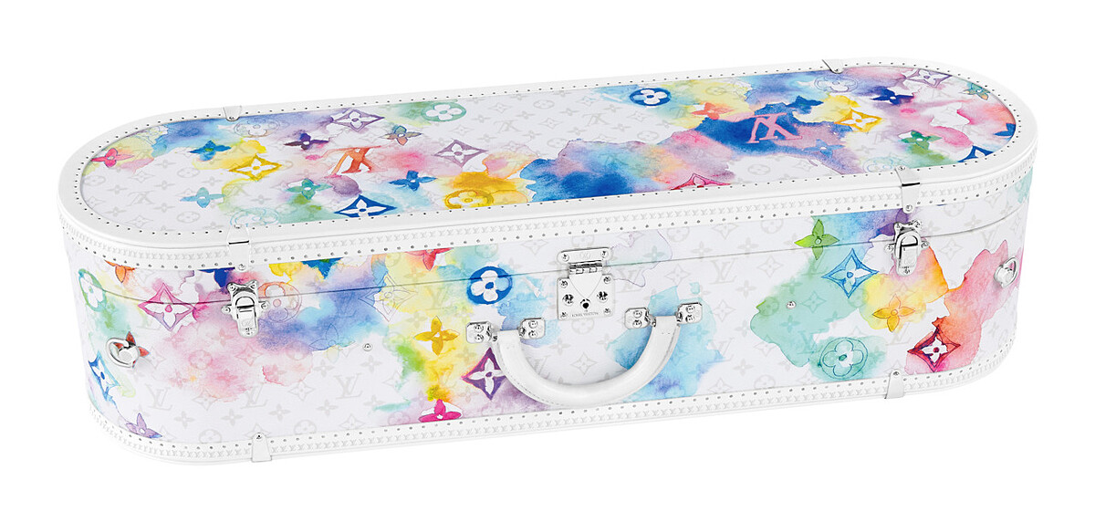 LV水彩暈染漸層滑板箱Skateboard Trunk，售價NT$1,880,000