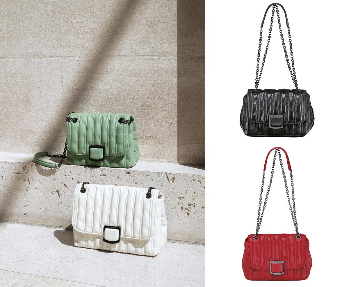 Brioche 系列斜揹袋 (紅色/黑色/翡翠綠 /象牙色) ，售價NT$26,400