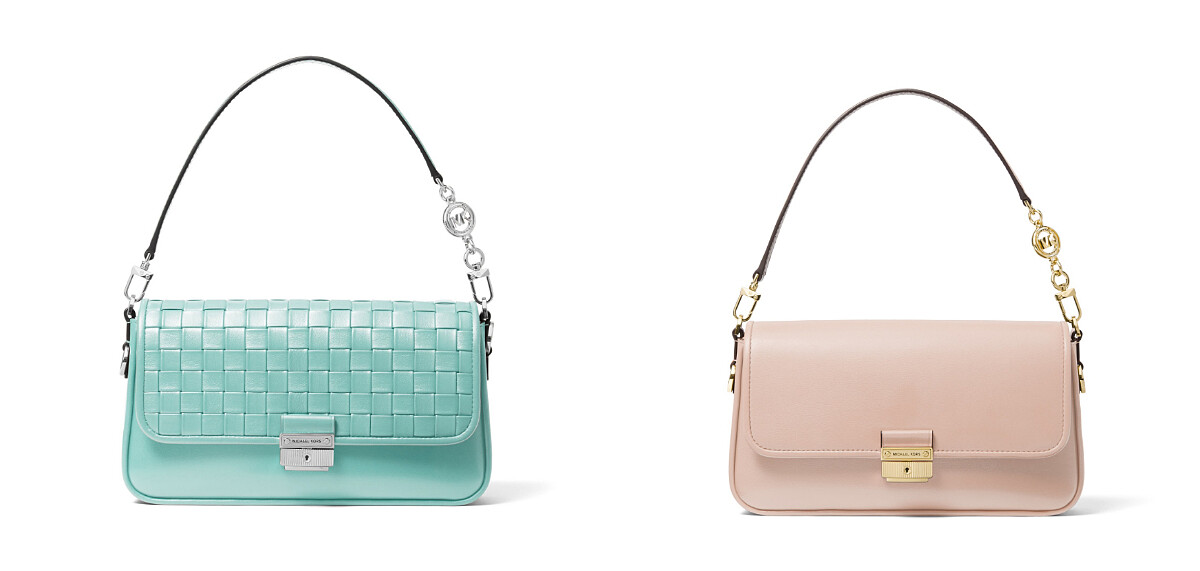 Bradshaw 編織肩背包 (天空藍)，NT20,200、Bradshaw 肩背包 (迷霧粉)，NT19,000