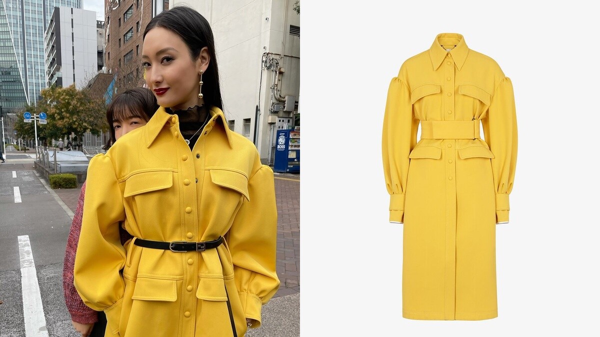 Fendi 黃色大衣，NT122,000