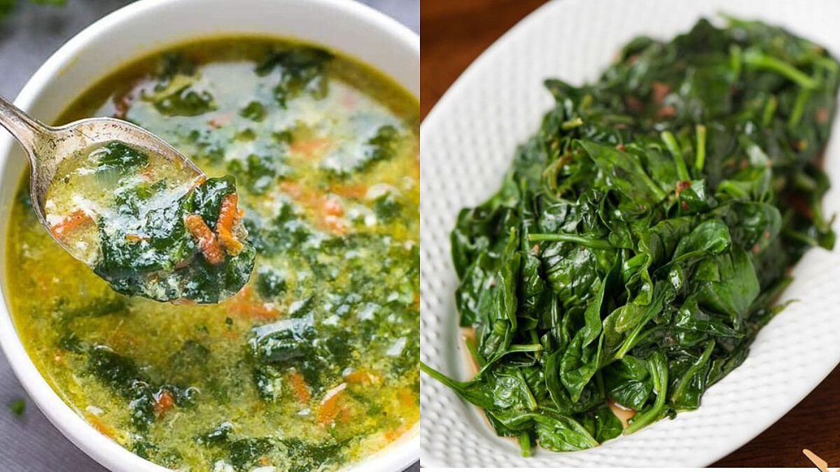 3道菠菜低脂料理食譜:芙蓉鮮蔬湯/菠菜雞蛋麵疙瘩/菠菜拌蛋皮