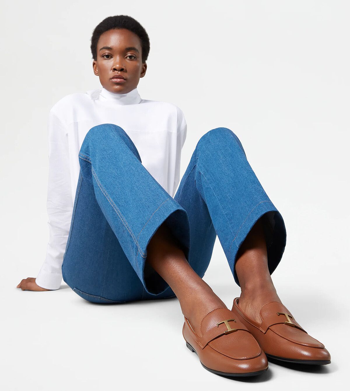 TOD&rsquo;S Timeless餅乾色山羊皮膠底鞋NT22,600