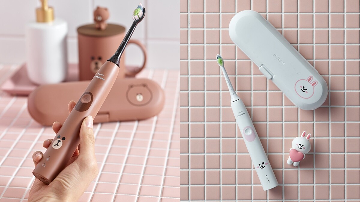 今天起愛上刷牙！LINE FRIENDS攜手飛利浦推「熊大＆兔兔電動牙刷」，超萌外型、獨家震動技術，太值得收一波