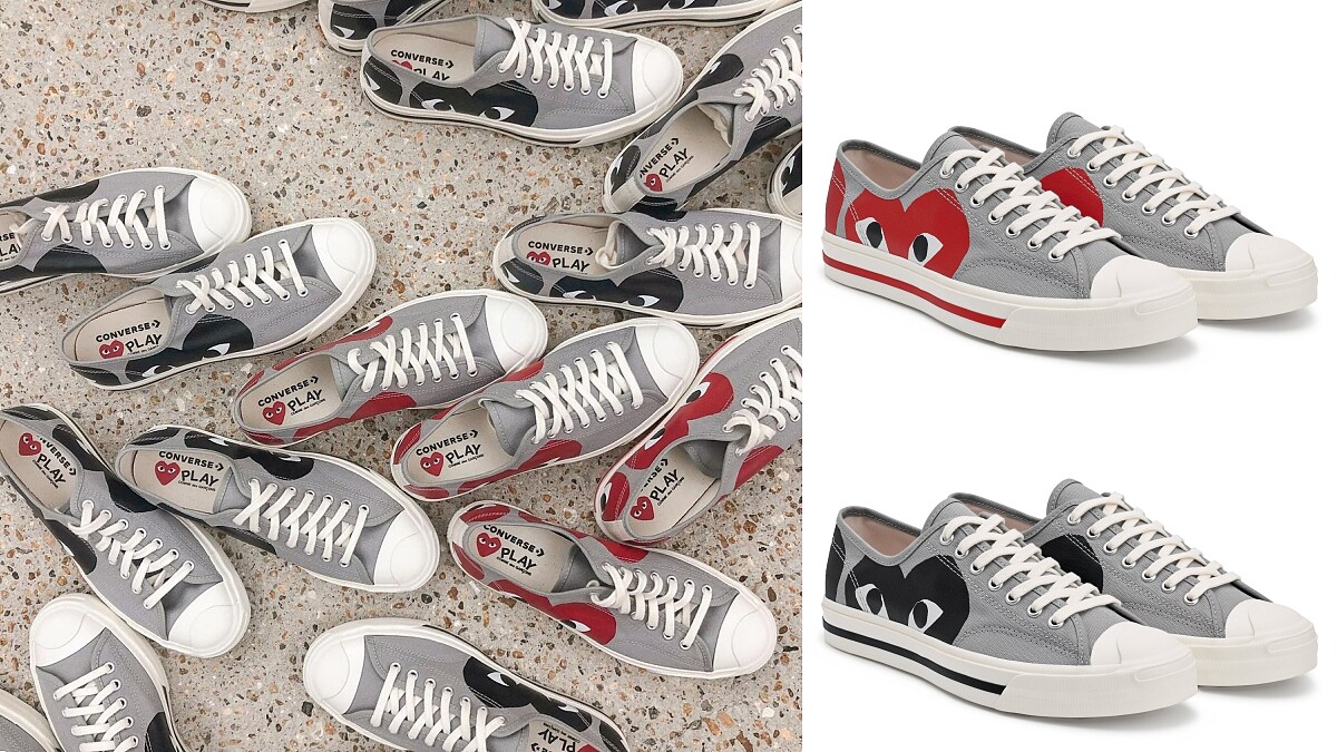 川久保玲Comme des Garçons Play X Converse 2021最新聯名鞋款，愛心臉圖樣首次登上Jack Purcell鞋款！點入看開賣日、購買方式與售價
